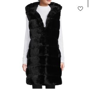 BCBG | faux fur vest.
